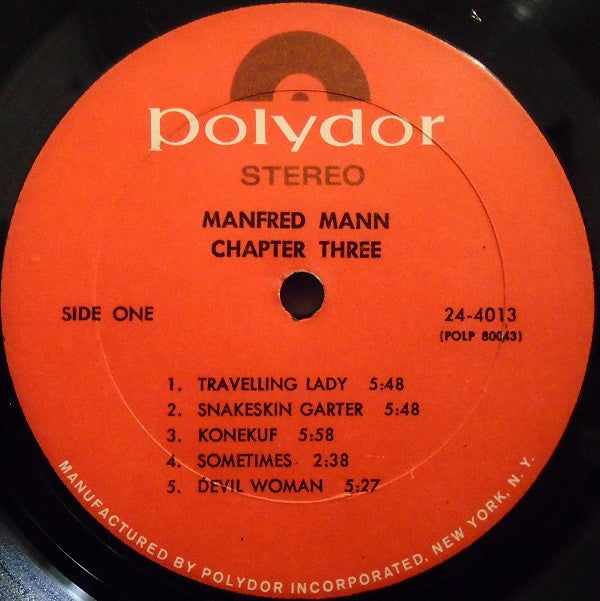 Manfred Mann Chapter Three : Manfred Mann Chapter Three (LP, Album)