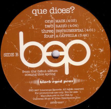 Black Eyed Peas : Fallin' Up / Que Dices? (12", Promo)