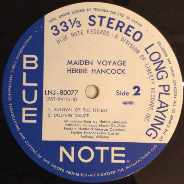 Herbie Hancock : Maiden Voyage (LP, Album, RE)