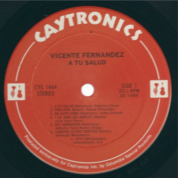 Vicente Fernandez : A Tu Salud (LP, Album)