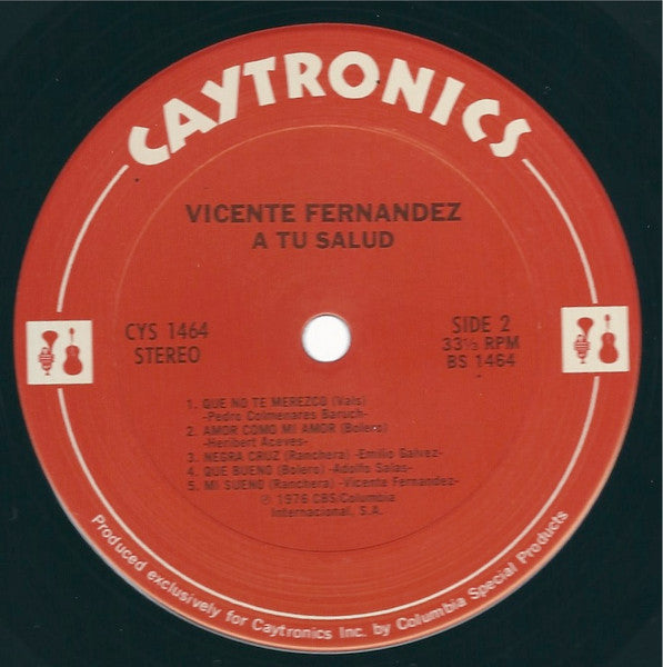 Vicente Fernandez : A Tu Salud (LP, Album)