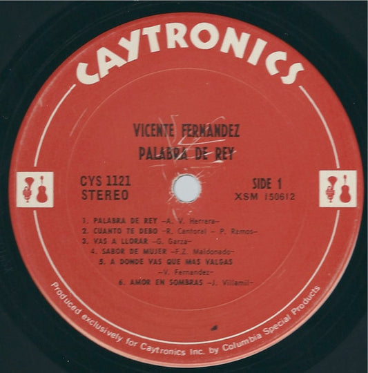 Vicente Fernandez - Palabra Del Rey vinyl record, LP (Very Good (VG)) | Lulo Records
