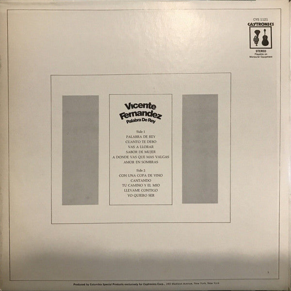 Vicente Fernandez : Palabra Del Rey (LP, Album)