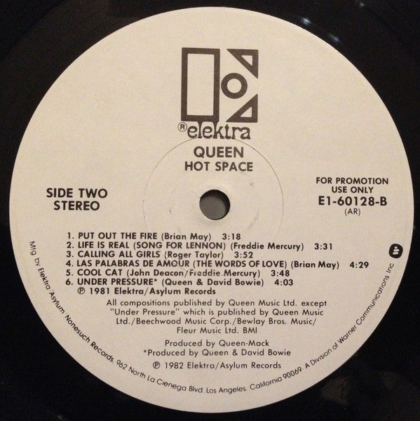 Queen : Hot Space (LP, Album, Promo, AR )