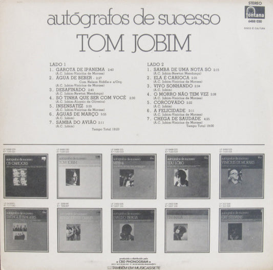 Antonio Carlos Jobim : AutĂłgrafos De Sucesso (LP, Comp)