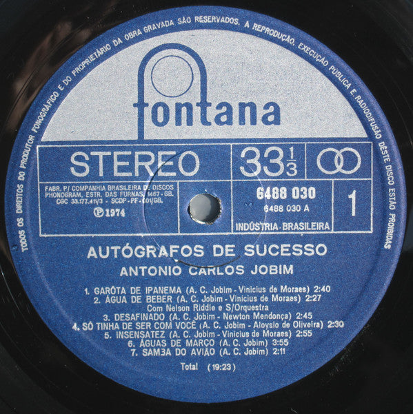 Antonio Carlos Jobim : Autógrafos De Sucesso (LP, Comp)