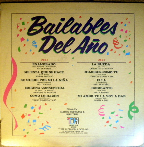 Various : Bailables Del Año Volume 2 (LP, Comp)