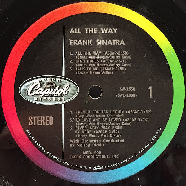 Frank Sinatra : All The Way (LP, Comp, Los)
