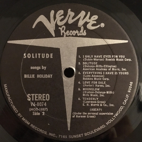 Billie Holiday : Solitude (LP, Album, RE)