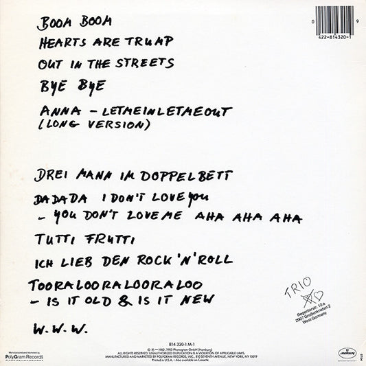 Trio : Trio And Error (LP, Album, 26 )