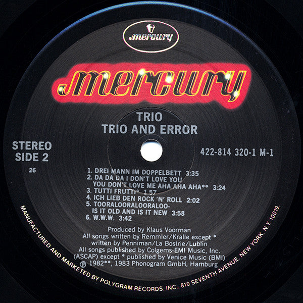 Trio : Trio And Error (LP, Album, 26 )