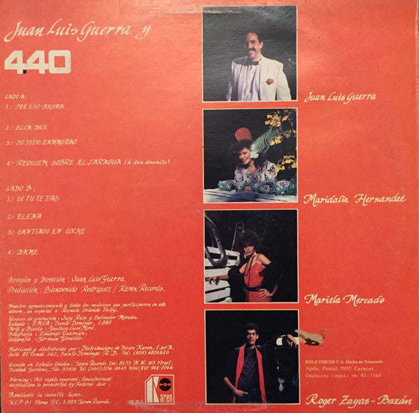 Juan Luis Guerra 4.40 : Mudanza Y Acarreo (LP, Album, RP)