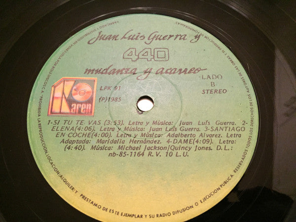 Juan Luis Guerra 4.40 : Mudanza Y Acarreo (LP, Album, RP)