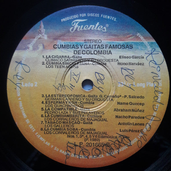 Various : Cumbias Y Gaitas Famosas De Colombia (LP, Comp)