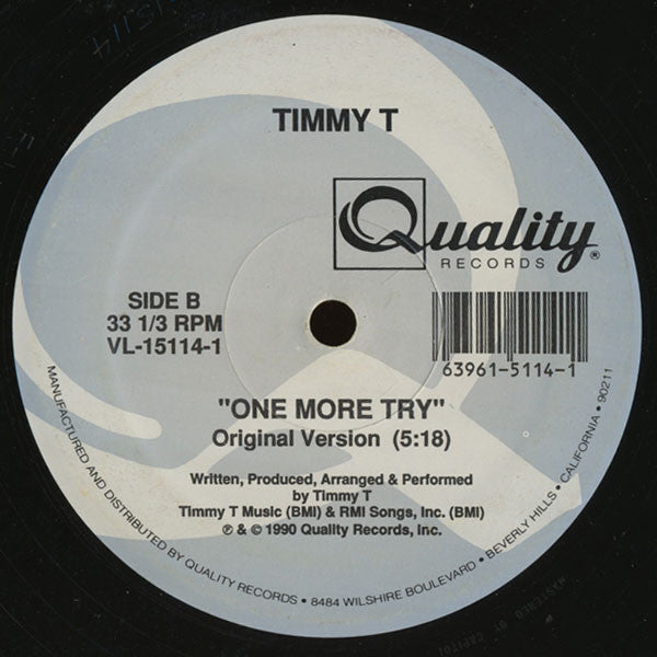 Timmy T : One More Try (12")