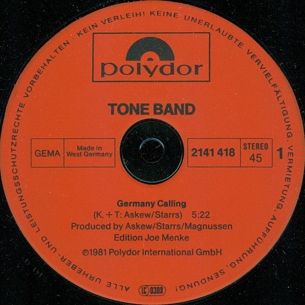 Tone Band : Germany Calling (12", Maxi)