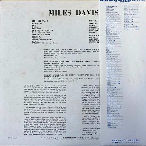 Miles Davis : Volume 2 (LP, Comp, Mono, RE, RM)