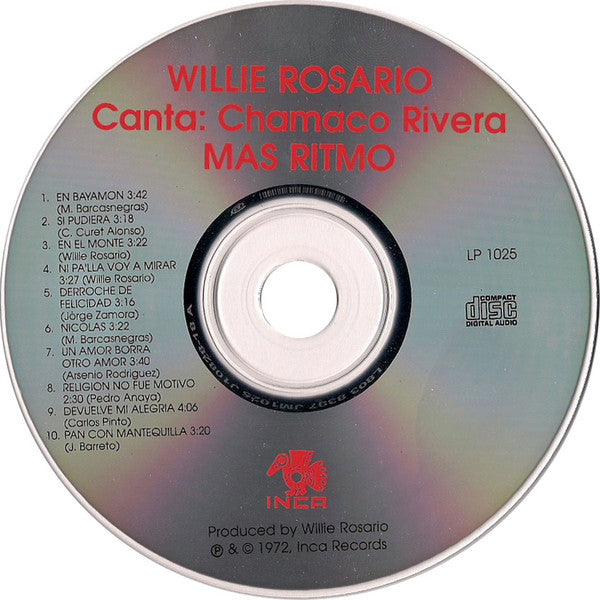 Willie Rosario : Mas Ritmo (CD, Album, RE)