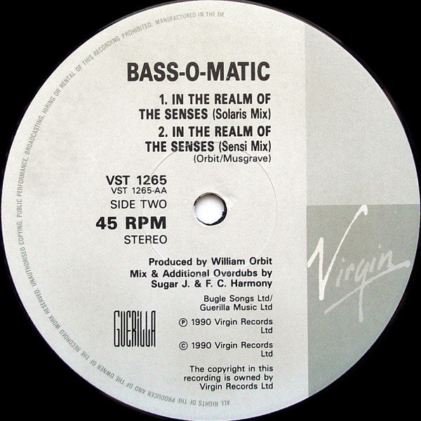 Bassomatic : In The Realm Of The Senses (Fantasy Mix) (12")