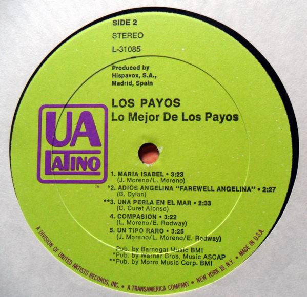 Los Payos : Lo Mejor De Los Payos (LP, Comp)