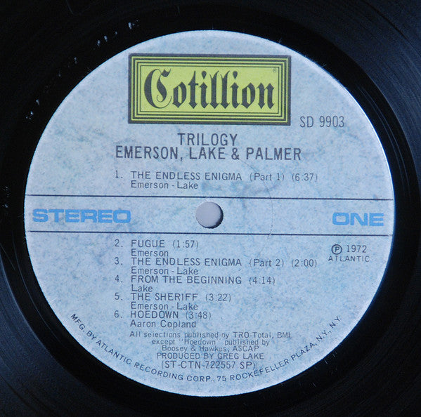 Emerson, Lake & Palmer : Trilogy (LP, Album, RE, Gat)