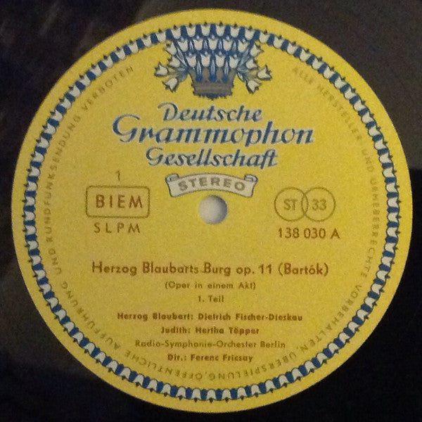 Béla Bartók : Herzog Blaubarts Burg Op. 11 (LP, Album)