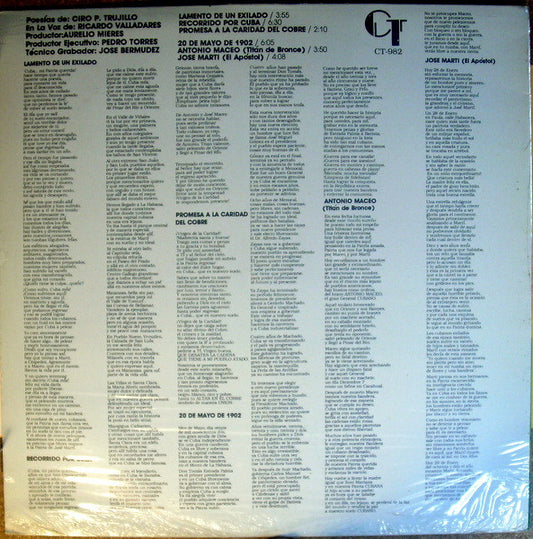 Ciro P. Trujillo, Ricardo Villadares - Lamento De Un Exilado vinyl record, LP (Near Mint (NM or M-)) | Lulo Records