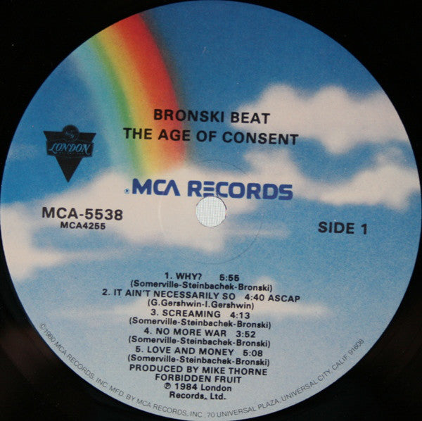 Bronski Beat : The Age Of Consent (LP, Album)