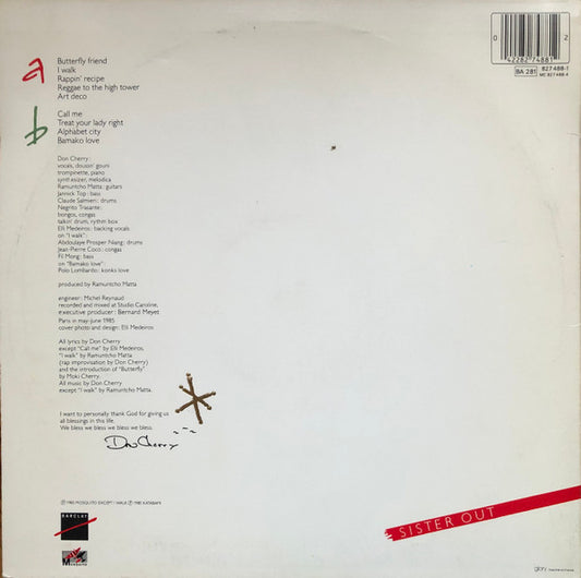 Don Cherry : Home Boy (Sister Out) (LP, Album)