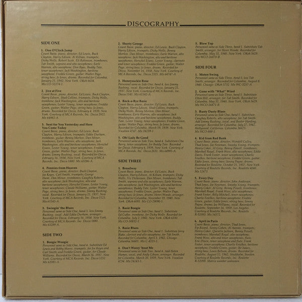 Count Basie : Big Bands: Count Basie (2xLP, Comp, Mono, Hal)