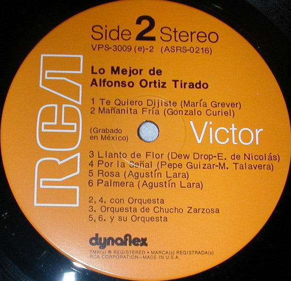Alfonso Ortiz Tirado : Lo Mejor De Alfonso Ortiz Tirado (2xLP, Comp)