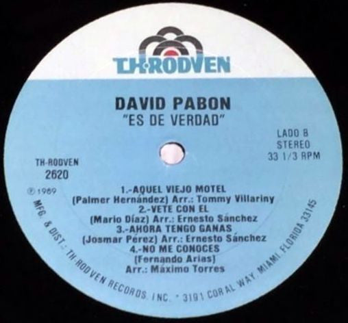 David Pabón : ...Es De Verdad! (LP, Album)