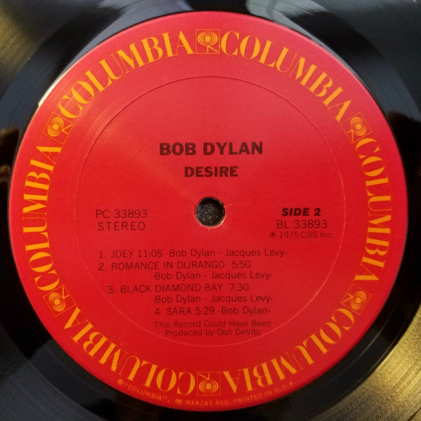 Bob Dylan : Desire (LP, Album)