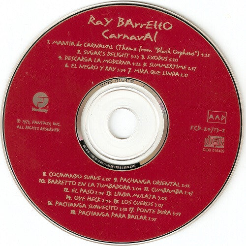 Ray Barretto - Carnaval vinyl record, CD (Near Mint (NM or M-)) | Lulo Records