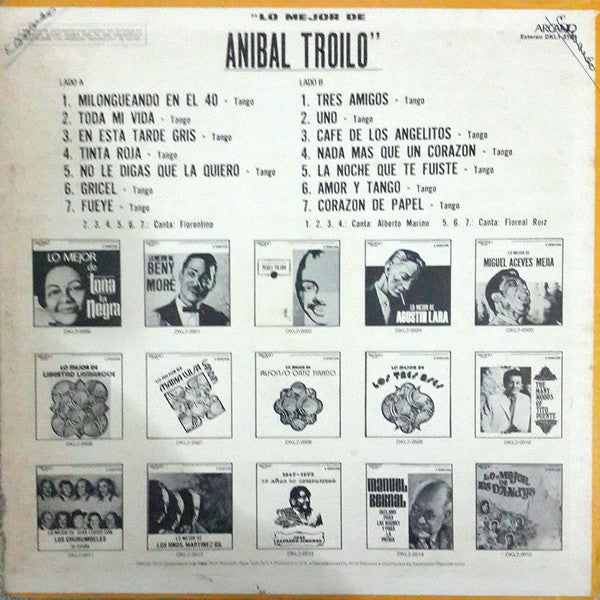 Aníbal Troilo : Lo Mejor De Anibal Troilo (LP, Comp)