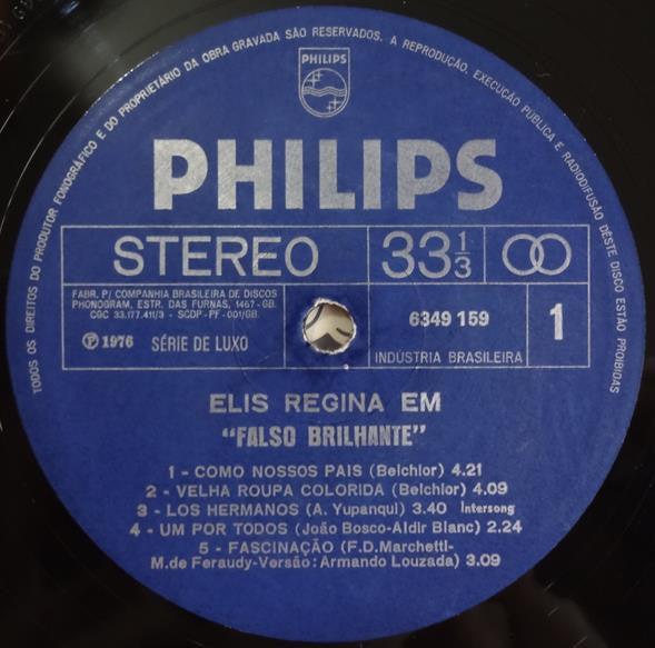 Elis Regina : Falso Brilhante (LP, Album, Gat)