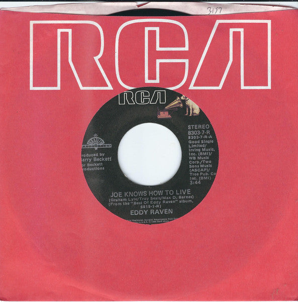 Eddy Raven : Joe Knows How To Live (7", Single)