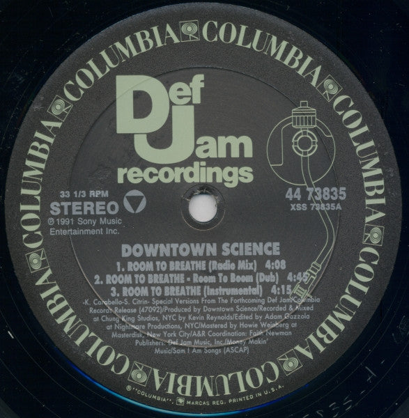 Downtown Science : Room To Breathe (12", Maxi)