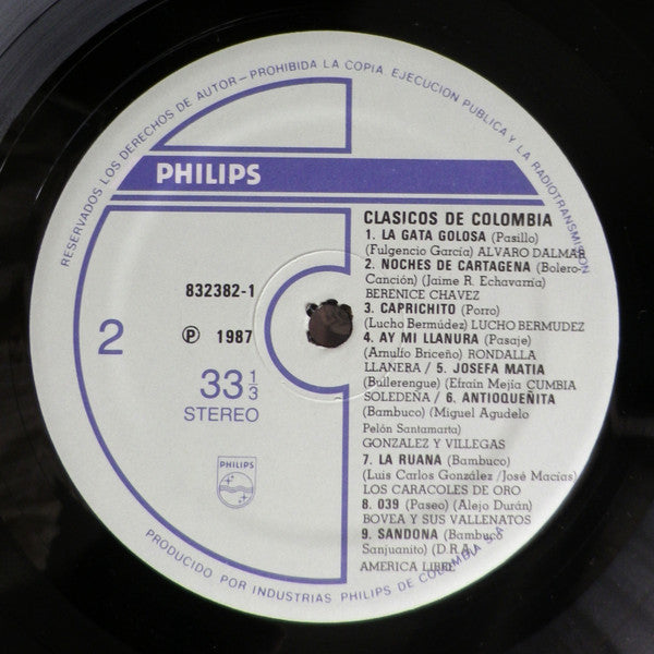 Various : Clásicos De Colombia (LP, Comp)