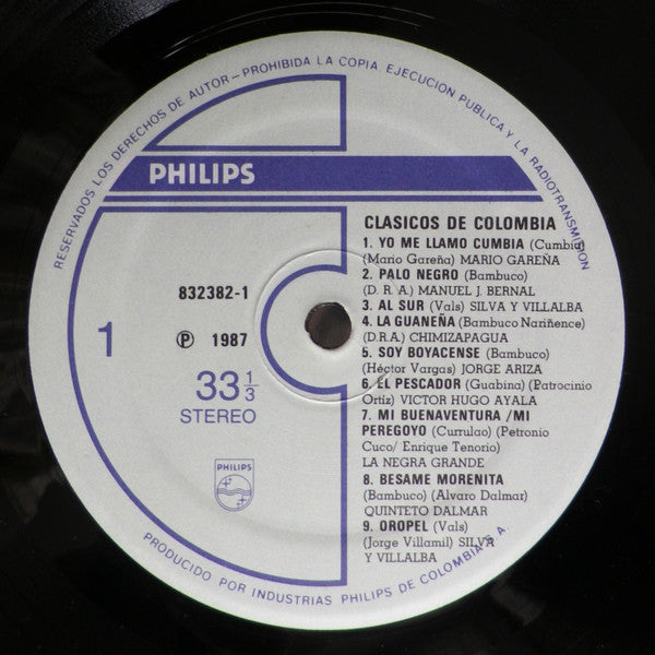 Various : Clásicos De Colombia (LP, Comp)