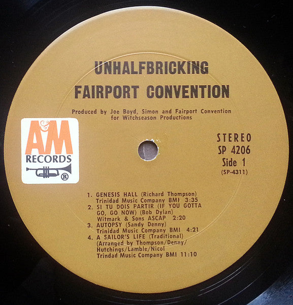 Fairport Convention : Unhalfbricking (LP, Album)