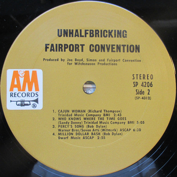 Fairport Convention : Unhalfbricking (LP, Album)