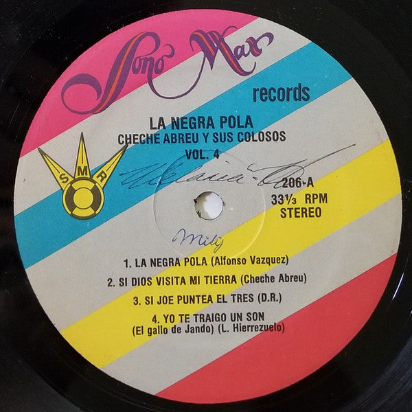 Cheche Abreu Y Sus Colosos : "La Negra Pola" Vol. 4 (LP, Album)
