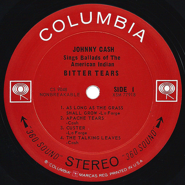 Johnny Cash : Bitter Tears - Ballads Of The American Indian (LP, Album)