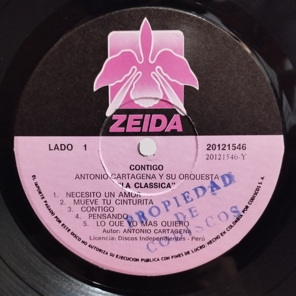 Antonio Cartagena Y Su Orquesta La Classica : Contigo (LP, Album)