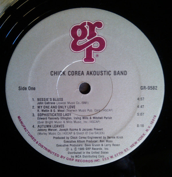 Chick Corea Akoustic Band : Chick Corea Akoustic Band (LP, Album)