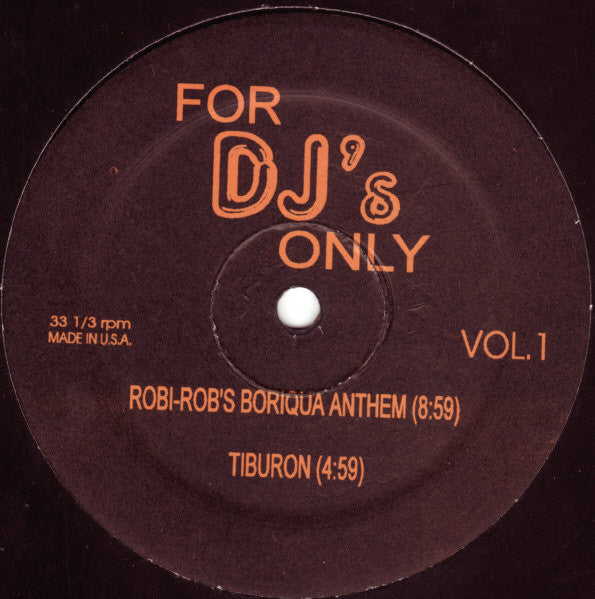 Various : For DJ's Only (Vol.1) (12", Unofficial)
