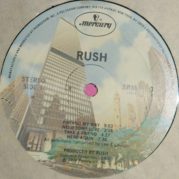 Rush : Rush (LP, Album, RE, PRC)