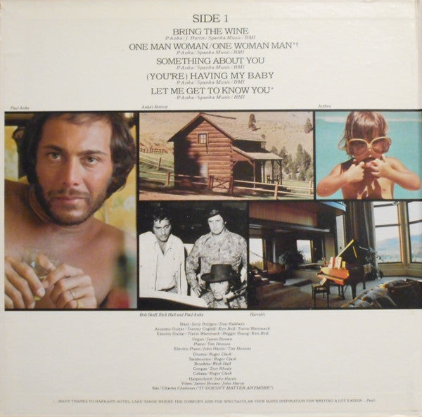 Paul Anka : Anka (LP, Album, Gat)