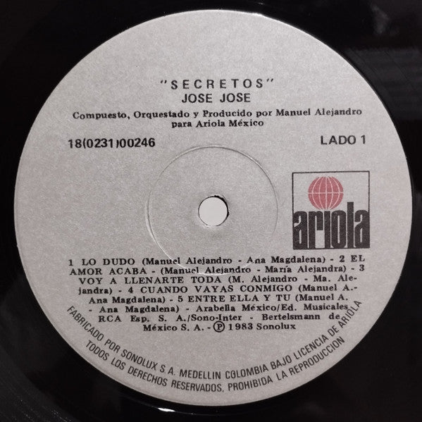 José José : Secretos (LP, Album)